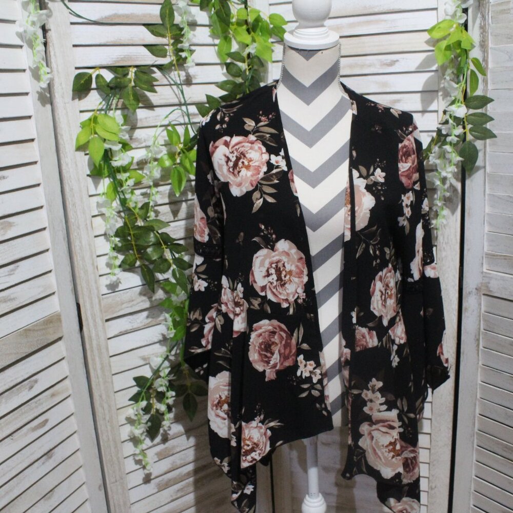 altar'd state black floral open kimono (82)